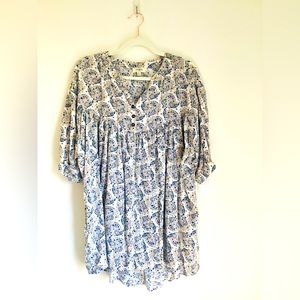 UMGEE paisley short sleeve oversized tunic SIZE M